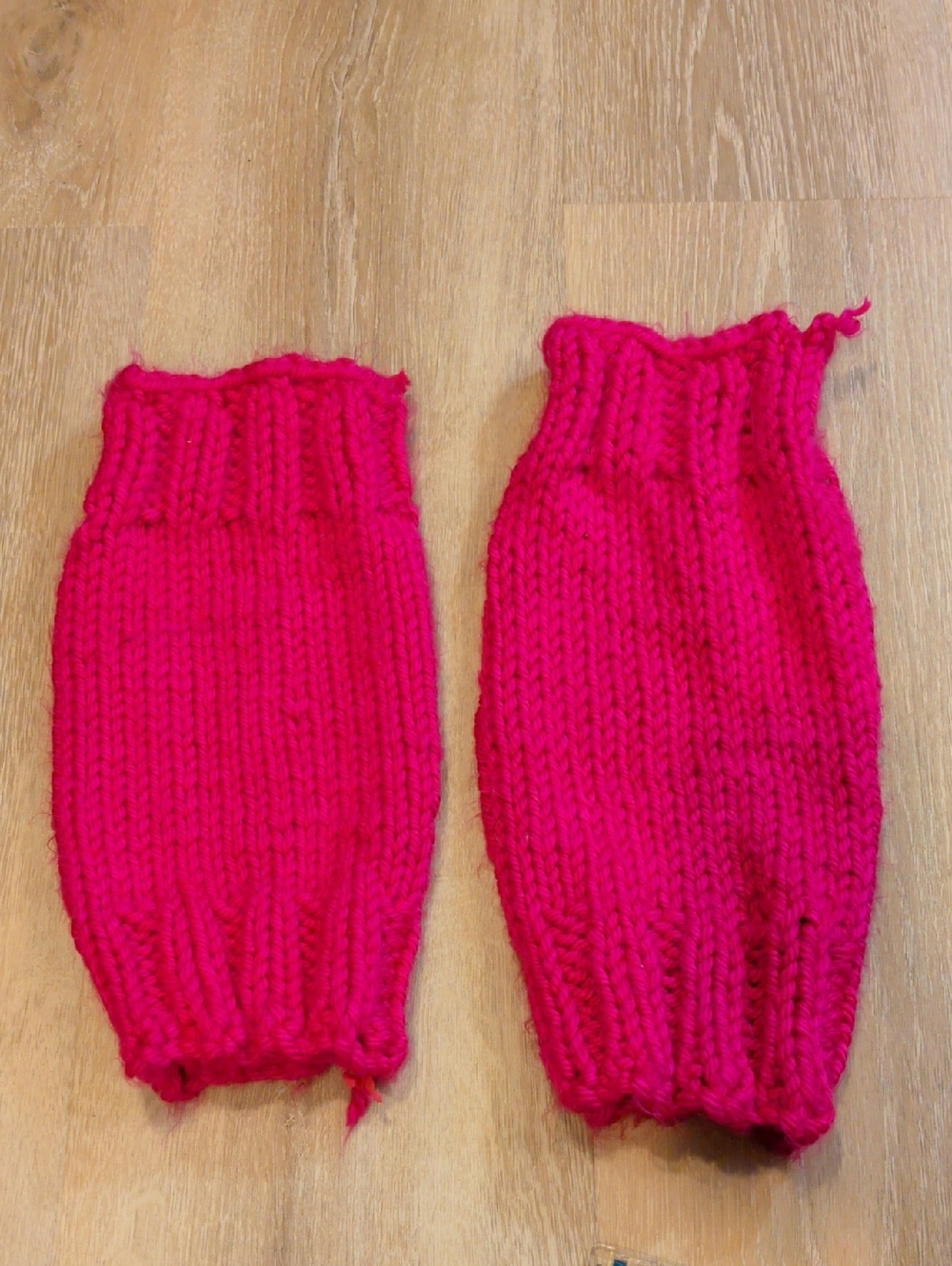 Bright Pink Knit Leg Warmers